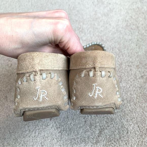 JACK ROGERS Taylor Tan Suede Slip-On Loafers Driving Moccasins Shoes Sz 11 - Picture 7 of 9